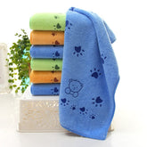 KUTKUT Pack of 6Pcs Microfiber Towel for Puppies Kittens Dog & Cats, Super Absorbent Quick-Drying Soft Lint Free Paw Pattern Small Bath Towel for Pets (50 * 25cm)-Bath Towel-kutkutstyle